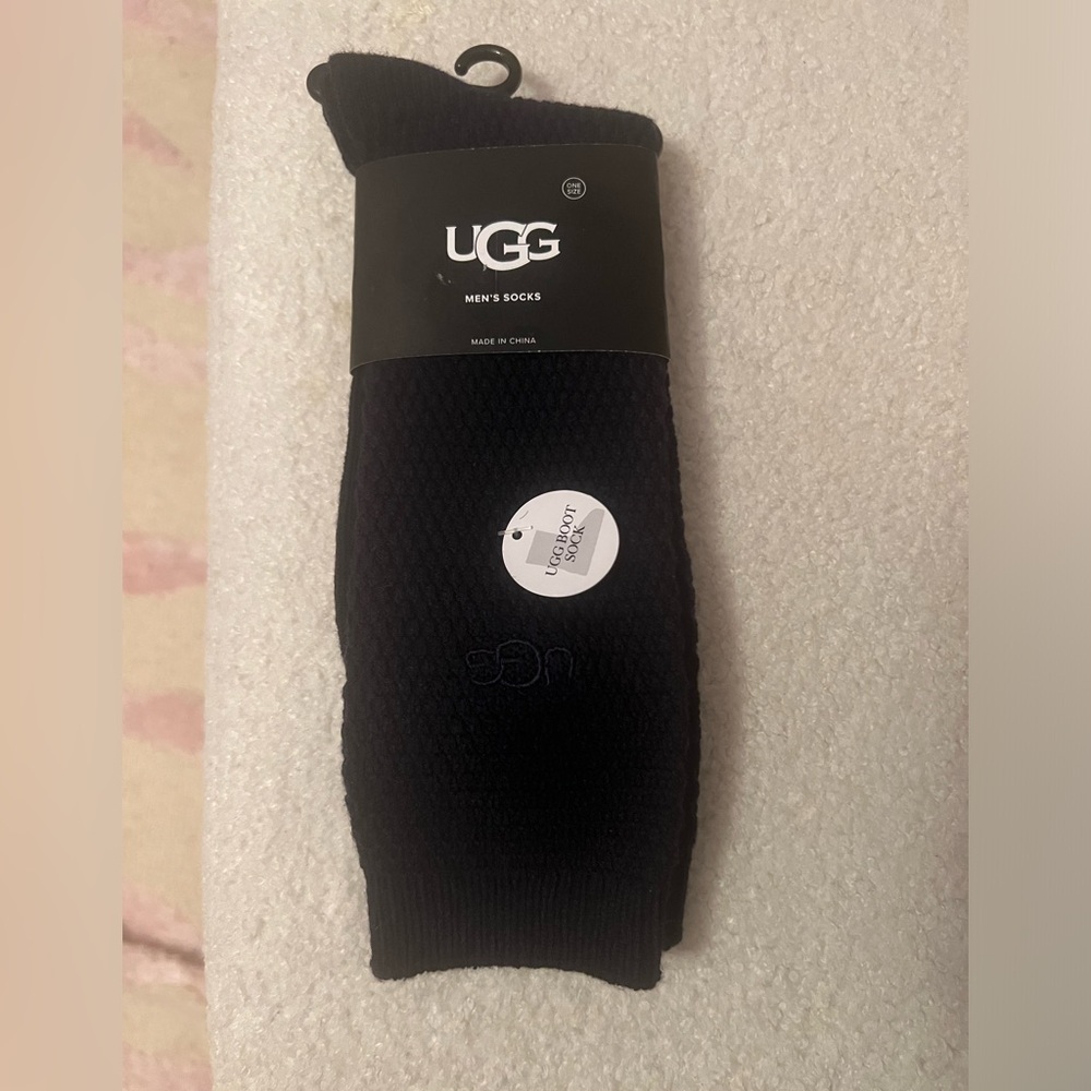 NEW Men’s UGG Navy Blue Boot Socks-size 8-12.5